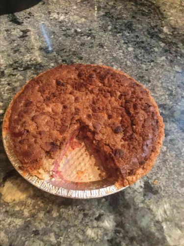 Strawberry Brown Sugar Sour Cream Pie