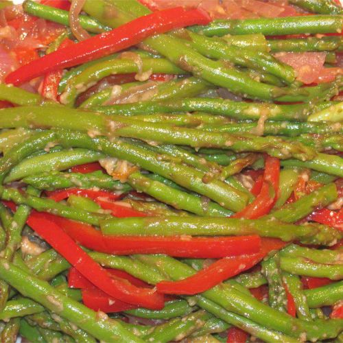 Asparagus and Red Pepper with Balsamic Vinegar