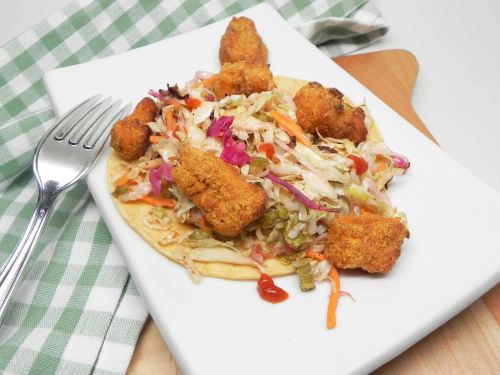 Air Fryer Crispy Fish Tacos with Slaw