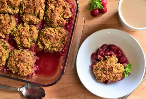 Cherry-Almond Breakfast Cobbler