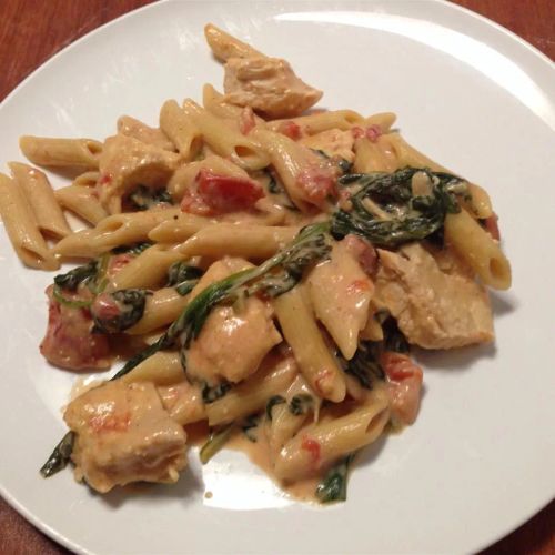 Penne Rosa with Parmesan Crusted Chicken