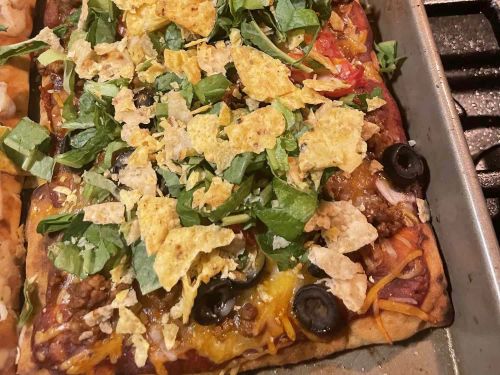 Taco Pizza with Grilled Halloumi