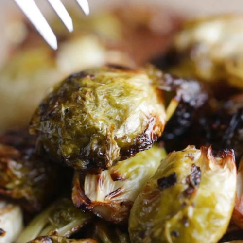 Honey Balsamic Roasted Brussels Sprouts