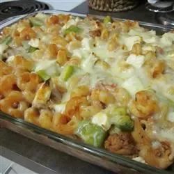 Ground Turkey and Goat Cheese Pasta Bake