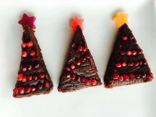 Vegan Christmas Tree Brownies