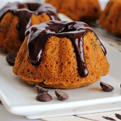 Pumpkin Chocolate Chip Mini Bundt® Cakes