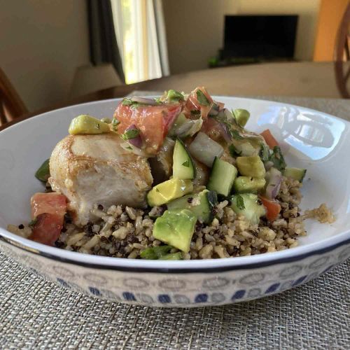 Cumin Rubbed Chicken with Avocado Salsa