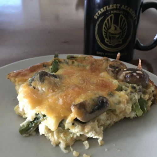 Overnight Asparagus Mushroom Strata