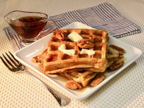 Sweet Potato Pecan Waffles