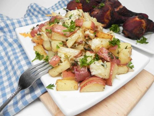 Roasted Red Potatoes with Truffle Oil and Parmesan