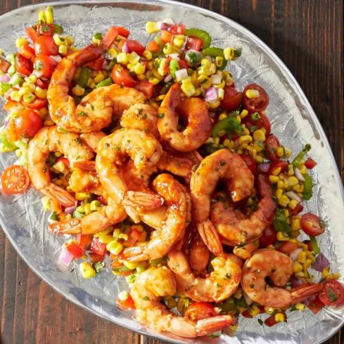 Grilled BBQ Shrimp with Citrus Corn Salad