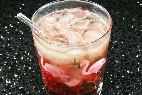 Strawberry Basil Bourbon Smash