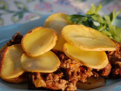 Serbian Ground Beef, Veggie, and Potato Bake