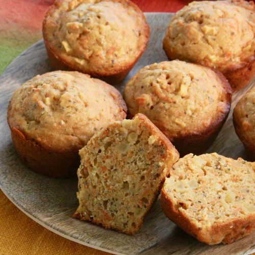 Apple, Carrot, and Chia Muffins