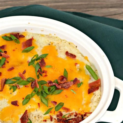 Twice Baked Cauliflower with Bacon