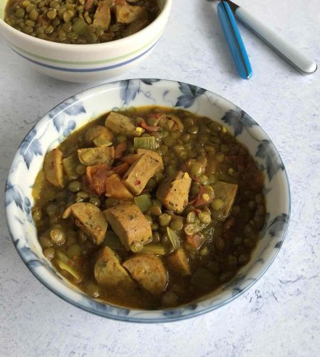 Lentil and Chicken Sausage Stew