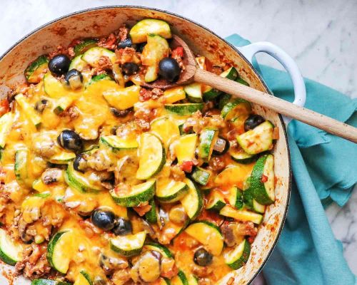 Zucchini and Ground Beef Skillet