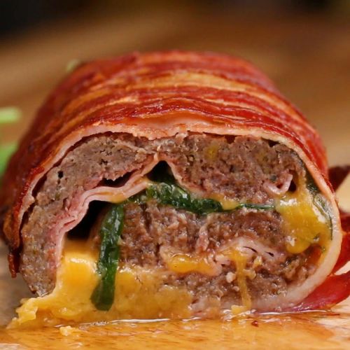 Bacon-wrapped Burger Roll