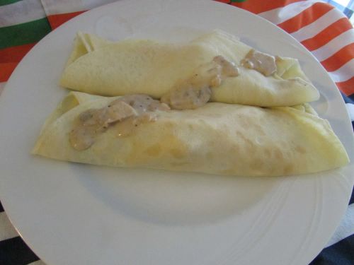 Chicken and Mushroom Crepes