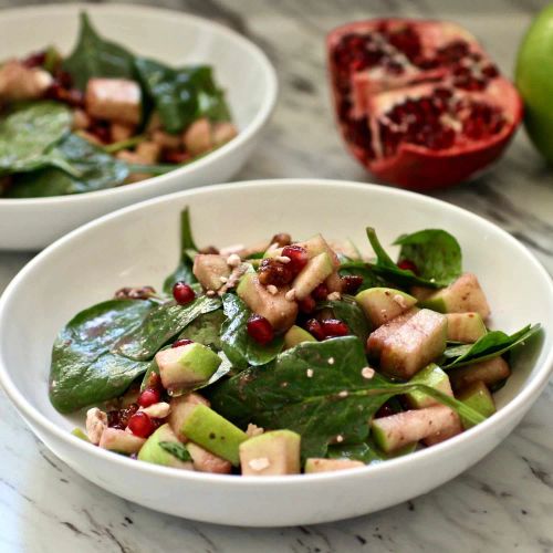 Apple, Pomegranate, and Pecan Salad