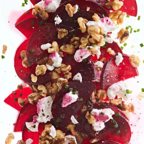 Roasted Beets with Goat Cheese and Walnuts