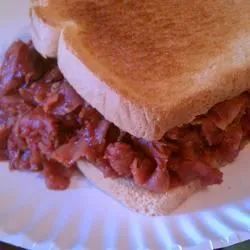 Big Game Grape Jelly Barbeque Ham Sandwiches