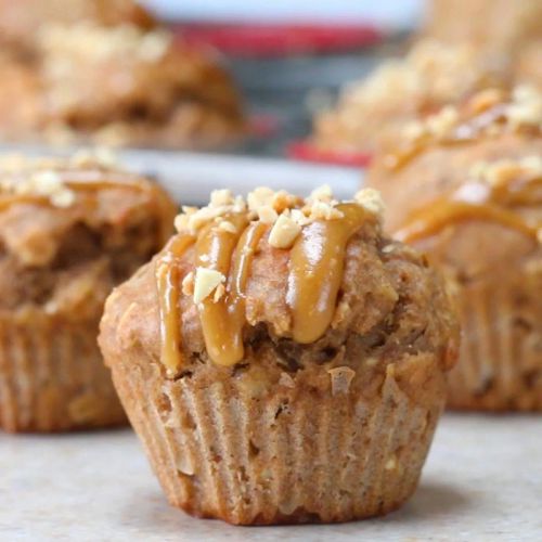 Peanut Butter Banana Oatmeal Muffins