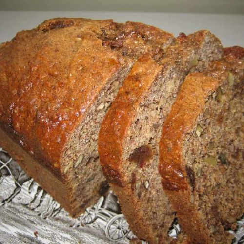 Banana Date Flaxseed Bread