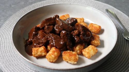 Beef Tips and Tots