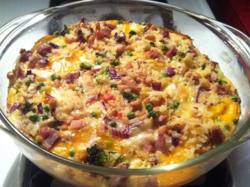 Cheesy Turkey Rice Casserole