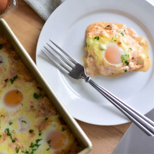 Easy Cheesy Baked Eggs