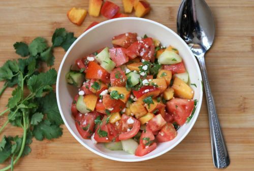 Summer Nectarine, Tomato, and Cucumber Salad