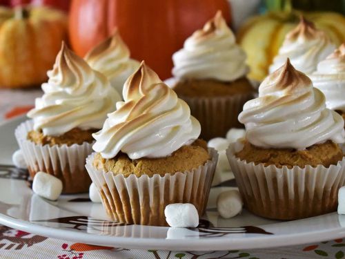 Sweet Potato Cupcakes with Toasted Marshmallow Frosting