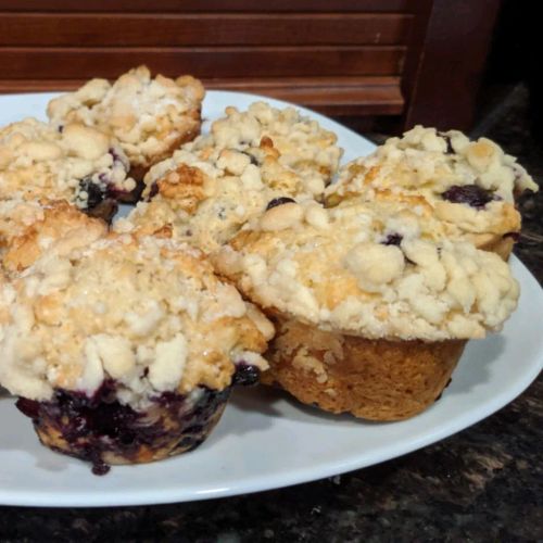 Blueberry Streusel Muffins with Yogurt