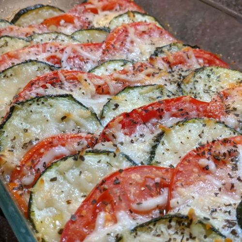 Zucchini e Pomodori Gratinati (Zucchini and Tomato Gratin)