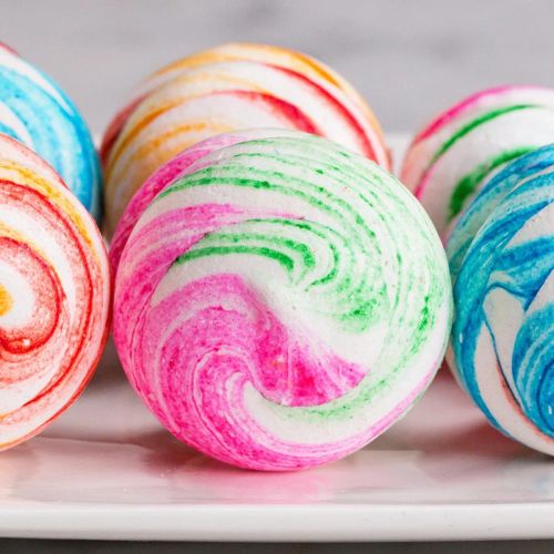 Rainbow Swirl Meringues