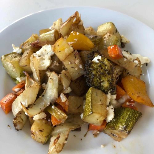 Sheet Pan Vegetable Dinner with Feta