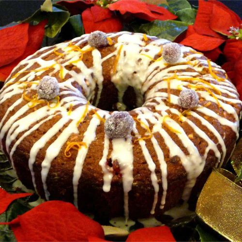 Olive Oil Cranberry Bundt Cake