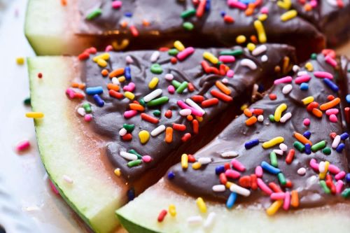 Birthday Cake Watermelon Pizza