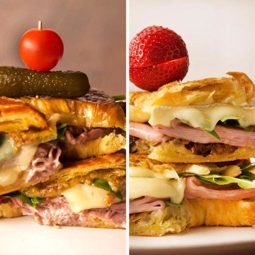 Castle Wood Reserve® Angus Seasoned Roast Beef, Horseradish Cream, And Spinach Croissant Sandwich