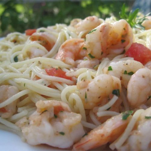 Lemony Garlic Shrimp with Pasta