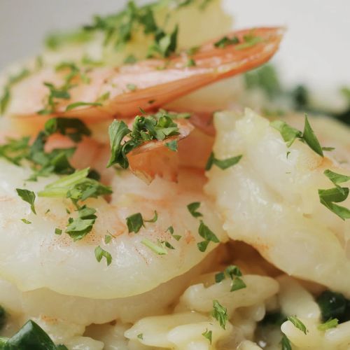 Butter-Poached Shrimp and Orzo