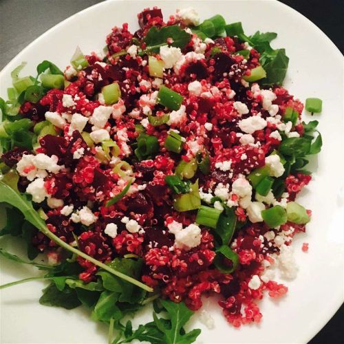 Quinoa, Beet, and Arugula Salad