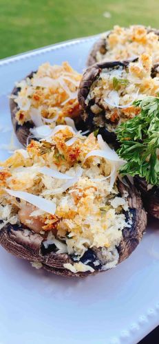 Clam-Stuffed Portobello Mushrooms