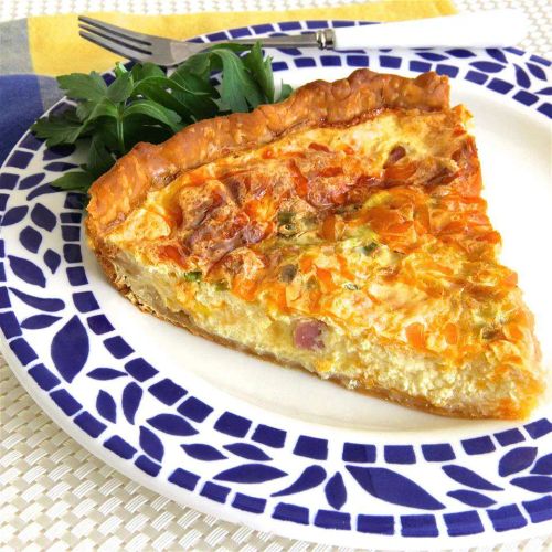 Creamy Ham and Cheese Quiche