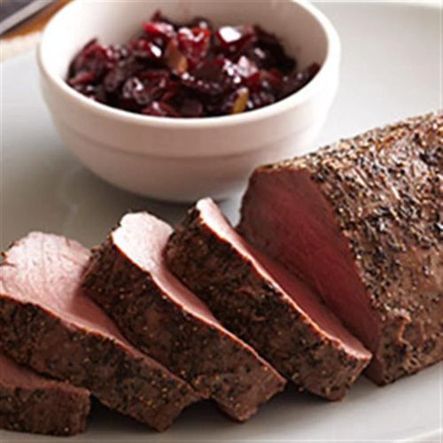 Bison Tenderloin with Cherry-Onion Chutney