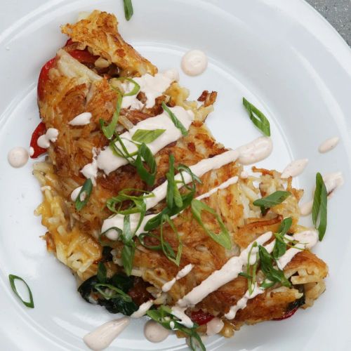 Stuffed Hash Brown Omelette