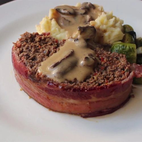 Bacon-Wrapped Buffalo Meatloaf