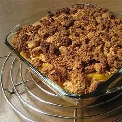 Peach Crisp with Canned Peaches