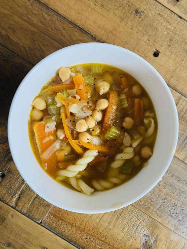 Vegan Chickpea Noodle Soup